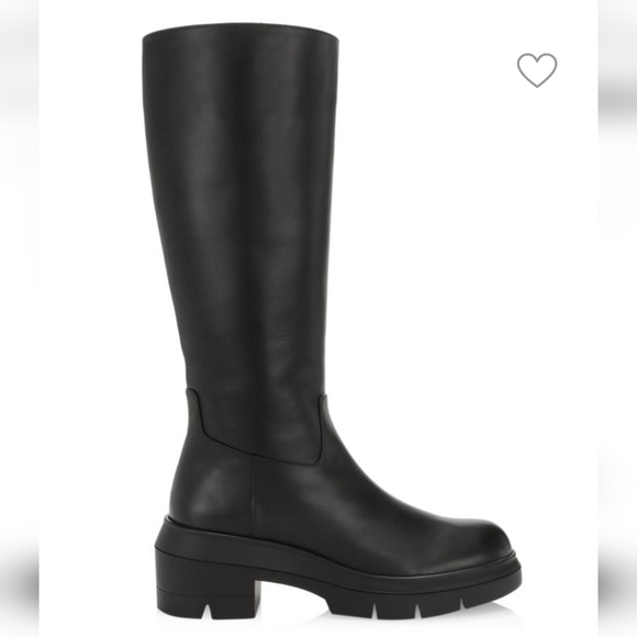 Stuart Weitzman Norah Smooth Calf Leather Boots 9 1/2 + Dust Bags New in Box❤️ - Picture 6 of 16
